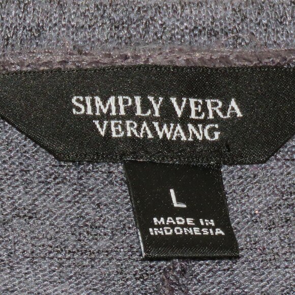 Simply Vera Wang Women's Gray Pull Over Top Size L (C515) - Picture 6 of 6